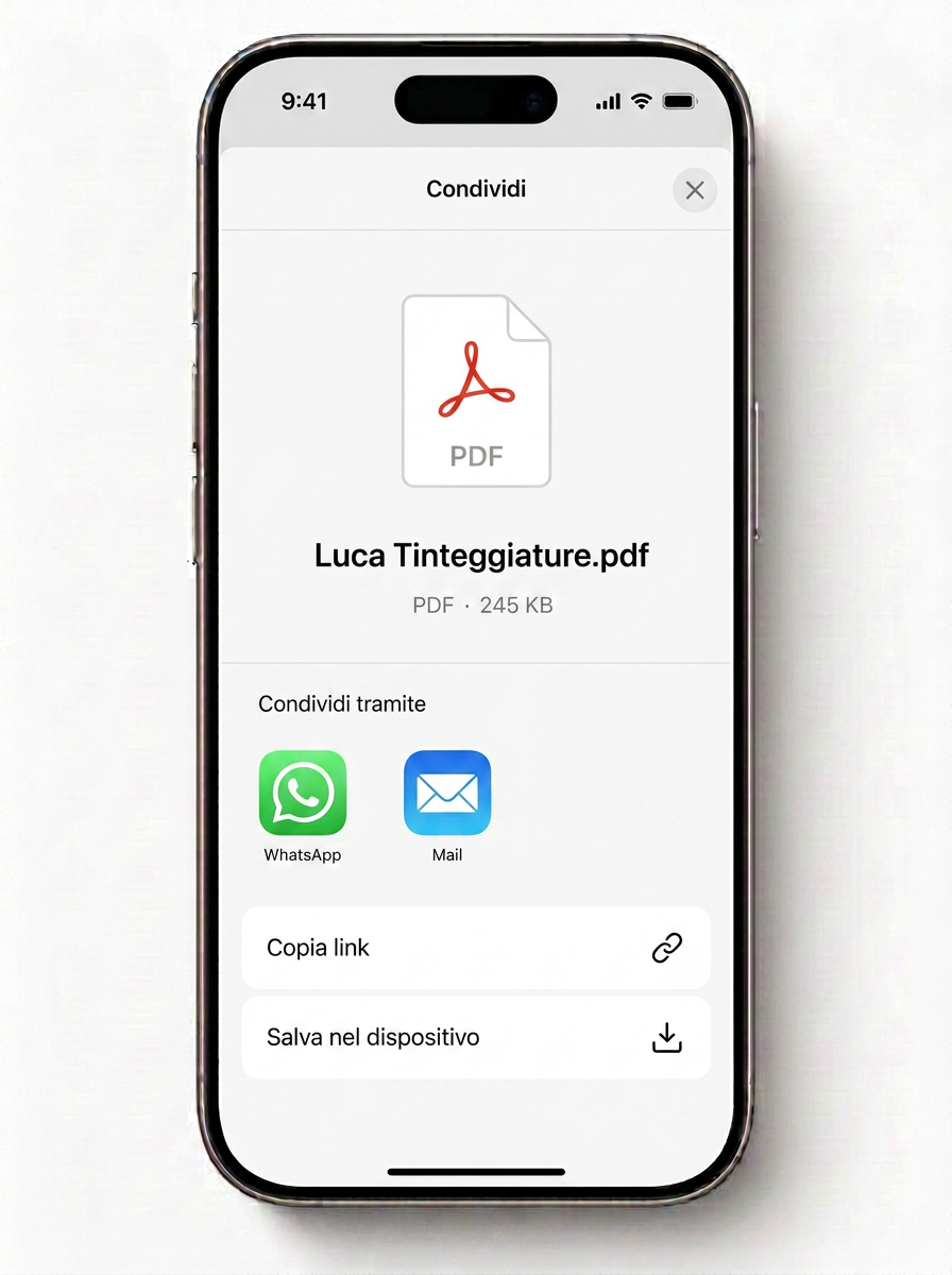 Condividi con il cliente - passo 4